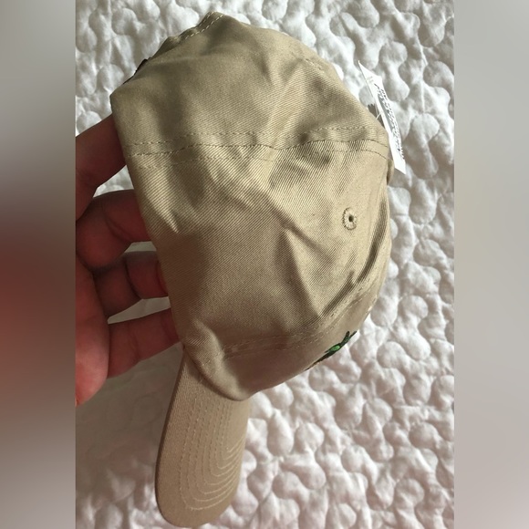 Beach Bum Bottle Opener Tan Baseball hat with beer bottle and palm tree - Picture 4 of 8